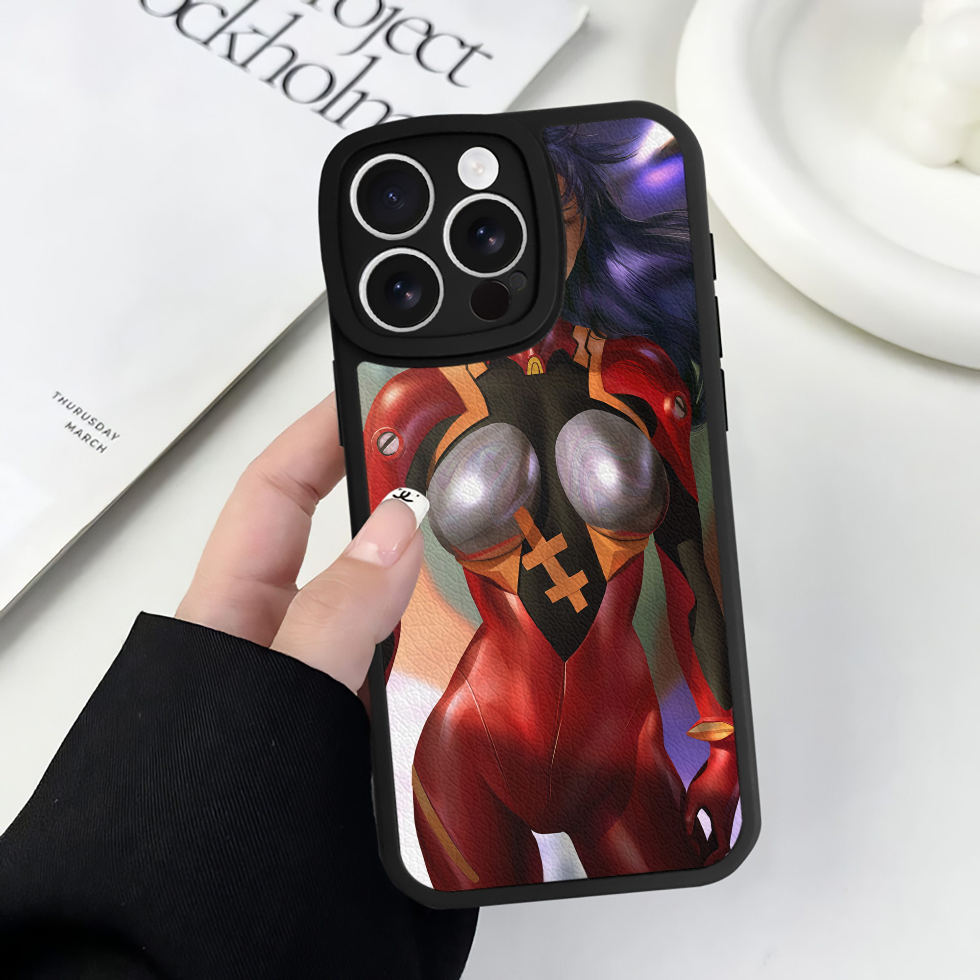 （画像用） EVA 新世紀エヴァンゲリオン 【iPhone 16シリーズ対応】シリコンスマホケース（レザー調） 材質：シリコン